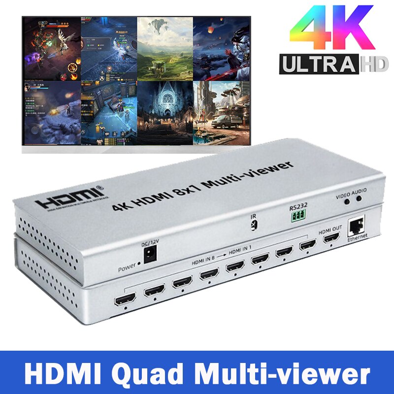 4K HDMI Ƽ  ġ, 8x1 HDMI 8 ä  ɸ..